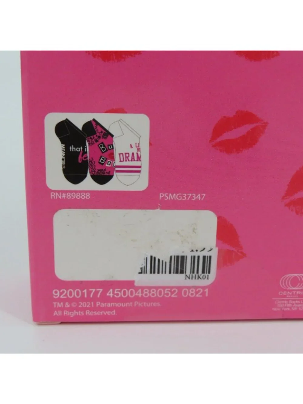 NEW Mean Girls 3 Pairs Women Socks Size 4-10 Burn Book Pink Black Novelty Movie
